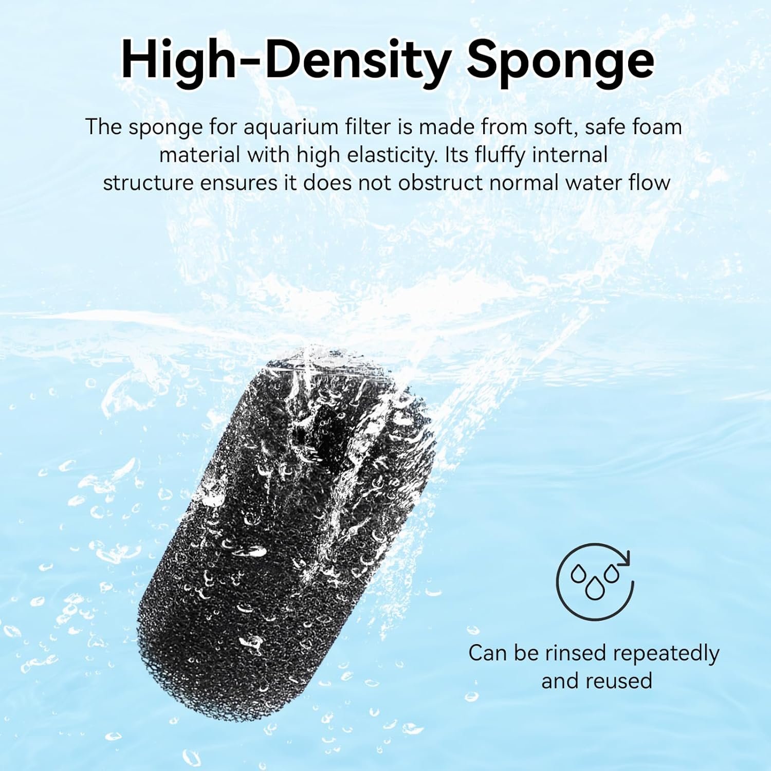 8 Pack Pre-Filter Sponge for Aquarium, Sponge Foam Roll Accessories for Aquarium Fish Tank, Aquarium Filter Media Strainer - Image 7