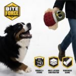 Bite Force -Durable & Strong Dog Toy Beak with Squeaker, Kevlar-Reinforced for Aggressive Chewers for Small Medium Large Dogs - Dark reg. - Image 4