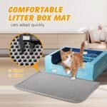 Cat Litter Mat, 24x15 Inch Double Layer Litters Box Mat, Waterproof Cat Mat for Litter Box(Gray) - Image 4