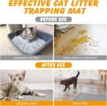 Cat Litter Mat, 24x15 Inch Double Layer Litters Box Mat, Waterproof Cat Mat for Litter Box(Gray) - Image 6
