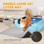 Cat Litter Mat, 24x15 Inch Double Layer Litters Box Mat, Waterproof Cat Mat for Litter Box(Gray) - Image 7