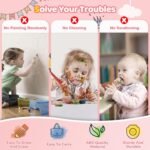 Kikidex Girl Toys Age 1-3 Magnetic Drawing Board, Gifts for 1 2 3 Year Old Toddlers Birthday, Doodle Board for Preschool Learning and Educational Erasable Sketching Pad(Soft Pink) - Image 4