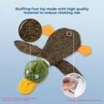 Best Pet Supplies 2-in-1 Fun Skin Stuffless Dog Squeak Toy, Medium, Wild Duck - Image 5