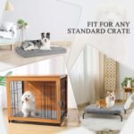 Sivomens Dog Bed, Dog Beds for Large Dogs Washable, Dog Crate Pads with Removable Cover & Faux Fur, Soft Plush Memory Foam Orthopedic Dogs Bed Mat, Supports Dogs Up to 55 Lbs, Deep Grey - Image 3