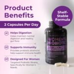 Nutratology Probiotics for Women | Canadian-Made | 40 Billion CFUs Per Capsule | 80 Billion CFUs Per Serving - Bloating Relief & Digestion - 4 Strains of Women's Probiotic for Gut Health - 60 Capsules - Image 3