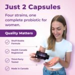 Nutratology Probiotics for Women | Canadian-Made | 40 Billion CFUs Per Capsule | 80 Billion CFUs Per Serving - Bloating Relief & Digestion - 4 Strains of Women's Probiotic for Gut Health - 60 Capsules - Image 7