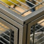 PawHut Bird Travel Carrier Cage for Parrots Conures African Grey Cockatiel Parakeets with Stand Perch, Stainless Steel Bowls, Pull Out Tray, Black - Image 10