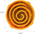 Outward Hound Fun Feeder Slo Bowl, Large Slow Feeder Dog Bowl, 4 Cups, Orange - Image 8