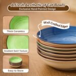 Colorful Ceramic Cat Bowls Set - Wide and Shallow Dishes for Food and Water - 6-Pack Cat Feeding Bowl Whisker-Friendly - Microwave and Dishwasher Safe - 5.7" x 1.3" - 5 oz - Image 6