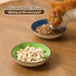 Colorful Ceramic Cat Bowls Set - Wide and Shallow Dishes for Food and Water - 6-Pack Cat Feeding Bowl Whisker-Friendly - Microwave and Dishwasher Safe - 5.7" x 1.3" - 5 oz - Image 8