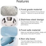 JACKO & CO - Double Slow Feeder - Food and Water Bowls for Pets - for Small and Medium Dogs, Puppies, Cats - Removable Stainless Steel Bowl - Non Slip - Anti Choke - Easy to Use (Blue) - Image 5