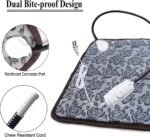 Pet Heating Pad for Cats Electric Heated Bed Mat for Kitty Waterproof Cat Warming Pad Outdoor Pet Heated Pad (18" * 18" Rose) - Image 5