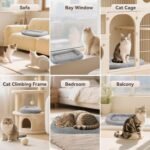 LESYPT Cat Bed 15" x 10" Non-Slip Pet Bed for Curled Sleep, Machine Washable Indoor Cat Mat for Crate Carrier Tree Windowsill, Size S - Image 6