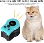 Automatic Cat Toy with 3 Anchors - Interactive Shape-Chasing Game for Indoor Cats, Mimics Real Mouse Sounds, 3 Speed Levels for Exercise & Boredom Relief, Durable Chew-Proof Design (Blue) - Image 3