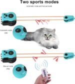 Automatic Cat Toy with 3 Anchors - Interactive Shape-Chasing Game for Indoor Cats, Mimics Real Mouse Sounds, 3 Speed Levels for Exercise & Boredom Relief, Durable Chew-Proof Design (Blue) - Image 5