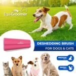 EasyGroomer Deshedding Brush for Dogs Cats | Pink | Undercoat Tool for Large and Small Pets | Comb Removes Loose Dirt, Hair and Fur | Perfect Clean for Short and Long Hair Grooming Shedding - Image 3