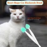 JGocot Cat Black Chin Cleaning Brush Black Seed Comb Acne Tool kit Soft Silicone Cat Grooming Scraper Exfoliating Double-Sided - Image 7