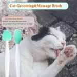 JGocot Cat Black Chin Cleaning Brush Black Seed Comb Acne Tool kit Soft Silicone Cat Grooming Scraper Exfoliating Double-Sided - Image 8