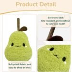 Durable and Interactive Catnip Toy Teething Silvervine Stick Cat Toy: Chewing Stick, Grinding Teeth Rod, and Chewable Cat Doll for Your Pet's Entertainment (Pear Green) - Image 6