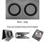 Dog Bowls with Silicone Mat, Dog Food Mat with Removable Stainless Steel Bowl (13.5oz Each), No Spill Non-Skid Mat Food Water Bowl for Pet Puppy Small Animals (Square, Grey) - Image 6