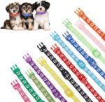 12 Pcs Puppy Collar, Puppy ID Collar Adjustable Identification Puppy Whelping Safety Collars Reusable Washable for Breeders Little Dogs and Cats Neck - 8~12 Inches - Image 7