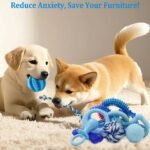 Beiker 20 Pack Puppy Chew Toys - Blue Dog Teething Toys for Puppies, Puppy Teething Rings and Ropes, Blue Rubber Toy Bundle for Small Dogs, Cute Interactive Dog Balls for Small Breed - Image 5