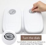 Automatic Pet Feeder,2 Meal Cat Feeder Set 48 Hour Timer,Travel Supply Feeder and Water Dispenser Portion Control Pet Feeding Station Dry and Wet Cat Food Dispenser for Small Medium Big Pets - Image 5