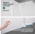 MEEXPAWS Cat Litter Box Enclosure Splash Guard Extra Large 28L × 21.5W x 18H inch, Light Weight Plastic Sheets with Cat Litter Mat Easy Clean (White) - Image 4