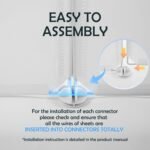 MEEXPAWS Cat Litter Box Enclosure Splash Guard Extra Large 28L × 21.5W x 18H inch, Light Weight Plastic Sheets with Cat Litter Mat Easy Clean (White) - Image 5