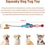 ETIAL Squeaky Dog Tug Toy, Interactive Shark Shape Tug of War Dog Pull Toy with Suction Cup to Keep Them Busy, Durable Dog Rope Toys for Small Medium Dogs Indoor or Outdoor Play - Image 3