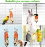 2PCS Rat Enrichment Foraging Toys, Stainless Steel Vegetable Skewer Foraging Hanging Feed Tool for Hamster Rodents Bird Parrots, Fancy Mice Cage Accessories Puzzle Toy Slow Feeder - Image 8