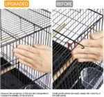 YAHEETECH 30-inch Rectangle Stackable Breeding Flight Parakeet Bird Cage for Finches Budgies Cockatiels Conures Lovebirds Canaries Parrots w/Slide-Out Tray, Black - Image 7