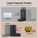 Gardner Pet Automatic Gravity Cat Food Feeder and Water Dispenser Stainless Steel 2-in-1 Set Large Capacity Dispenser for Pets Dogs, Puppies, Kittens - Image 4