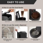 Gardner Pet Automatic Gravity Cat Food Feeder and Water Dispenser Stainless Steel 2-in-1 Set Large Capacity Dispenser for Pets Dogs, Puppies, Kittens - Image 7