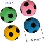 24 Pack Foam Soccer Balls Cats Toys Bouncy Ball Kitten Toys (24Pcs) - Image 3