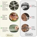 OHMO-Slow Feeder Dog Bowl for Small to Medium Breed, Cat Slow Feeder with Non Slip Suction Cup, Silicone Pet Feeding Dishes, Stop Gulping and Prevent Choking（Grey） - Image 5