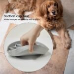 OHMO-Slow Feeder Dog Bowl for Small to Medium Breed, Cat Slow Feeder with Non Slip Suction Cup, Silicone Pet Feeding Dishes, Stop Gulping and Prevent Choking（Grey） - Image 6