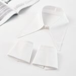 Detachable Dickey Collar Lapel Choker and Wrist Cuffs Set - False Sleeves for Women's Skirt Dress - Image 6