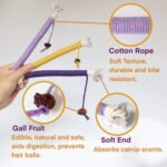 Cat Toys for Indoor Cats, Kitten Toys for Indoor Kittens, Catnip Rope Chew Toys for Teeth Cleaning, Interactive Cat String Toy, Kitty Kicker Toy, 3 Pack (Plus 1 Pouch of Catnip) - Image 4