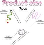 7 Pack Cat Wand Toy, Interactive Cat Rainbow Wand Toys, Interactive Cat Teaser Wand String, Colorful Ribbon Charmer for Kitten Cat Exerciser Playing - Image 3