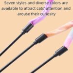 7 Pack Cat Wand Toy, Interactive Cat Rainbow Wand Toys, Interactive Cat Teaser Wand String, Colorful Ribbon Charmer for Kitten Cat Exerciser Playing - Image 6