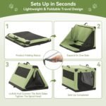 Petsfit Dog Crates for Medium Dogs, 36" L x 24" W x 23" H Adjustable Fabric Cover by Spiral Iron Pipe, Strengthen Sewing Fabric Dog Crate 3 Door Design 36inch - Image 8