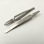 tweezers Stainless steel tick tweezers 11.5 cm pet flea treatment tick removal tool set fork tweezers clamps​​Dog cat supplies Industrial tweezers - Image 3