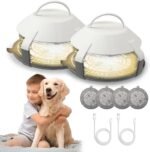 Flea Traps Lamp Home, 2 Packs, Trapping Fleas, Moths and Other Phototaxis Animals with LED, Odorless, Non-Toxic, - Image 6