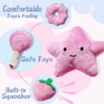 Small Dog Toys, Squeaky Dog Toy for Small Dogs- Pink Cute Puppy Toys, 4 Packs Pet Chew Toys for Fun, Interactive Dog Plush Toys for Puppies, Doggie Birthday Gifts - Image 6