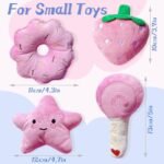 Small Dog Toys, Squeaky Dog Toy for Small Dogs- Pink Cute Puppy Toys, 4 Packs Pet Chew Toys for Fun, Interactive Dog Plush Toys for Puppies, Doggie Birthday Gifts - Image 7