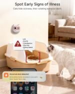 AI Cat Health Monitoring Litter Box Camera – Records Toileting Behavior, Alerts for UTI/Diarrhea, Fits Automatic & Standard Boxes, Multi-Cat Support, Night Vision (Grey) - Image 4