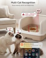 AI Cat Health Monitoring Litter Box Camera – Records Toileting Behavior, Alerts for UTI/Diarrhea, Fits Automatic & Standard Boxes, Multi-Cat Support, Night Vision (Grey) - Image 6