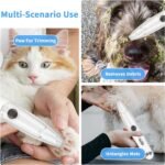 FURGO Dog Paw Clippers with LED Light, Cordless Low Noise 2-Speed Pet Grooming Trimmer, Rechargeable Dog Clippers for Paws, Face, Ears, Eyes, with Vacuum Hair Storage & Suction - Image 7