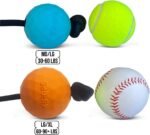 K9 Ops Dog Ball on a Rope Moki Tug Toy - Solid Rubber Fetch Training Reward - Large Dogs Durable Indestructible Chewers Pitbull Dobermann Rottweiler Shepherd (Tiger Orange - Black Rope) - Image 4